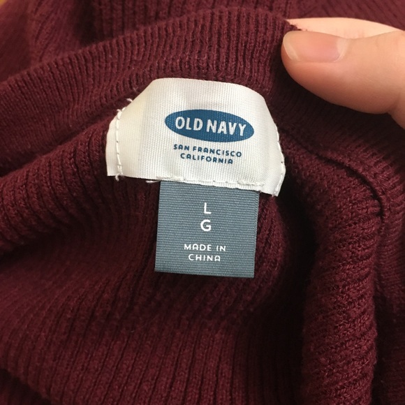 Maroon Bell Sleeve Rib Knit Sweater - Picture 3 of 5